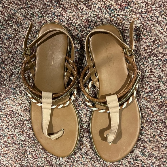 Aldo Brown/Tan sandals - Picture 1 of 2